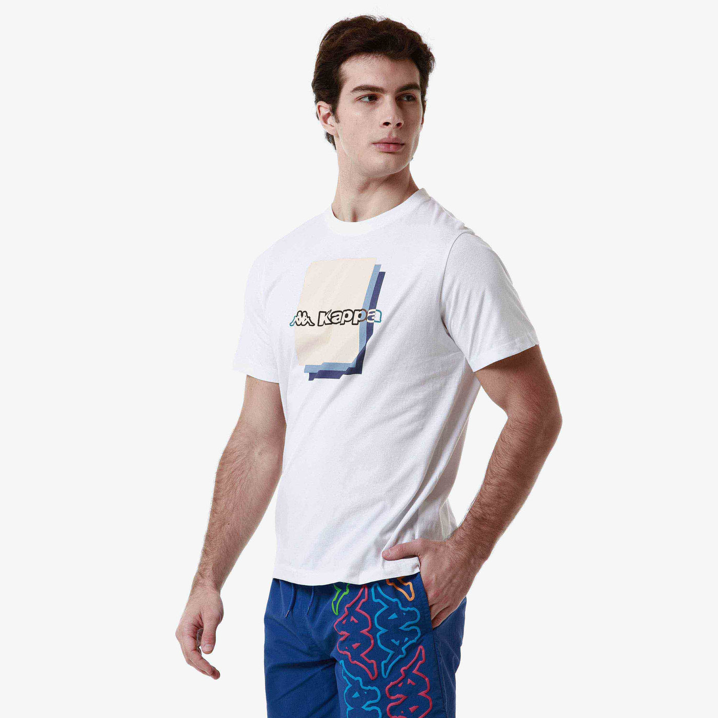 T-shirt Logo Fuoviom Blanc Homme