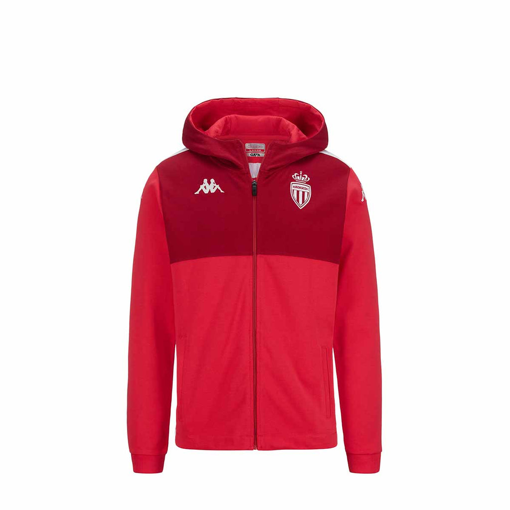 新品Kappa AS Monaco フルジップフーディ Veste Arufeod Pro 8 AS Monaco 24/25 Rouge Homme | Kappa France