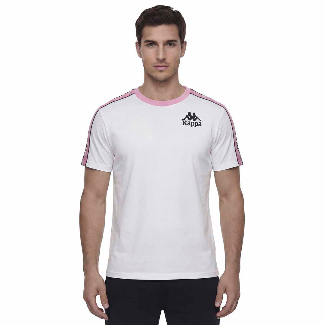 T-Shirt Gramio Blanc Homme main
