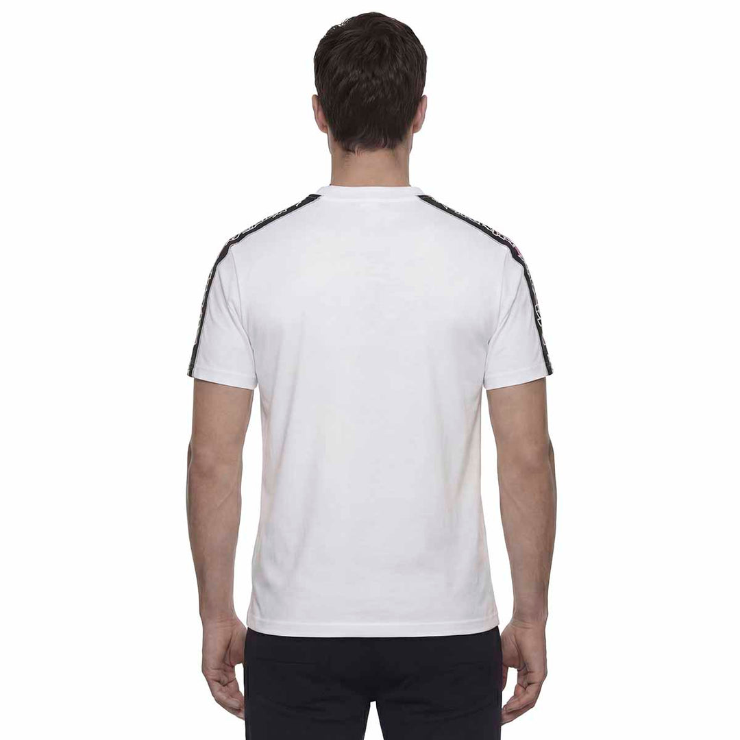 T-Shirt Gramio Blanc Homme main