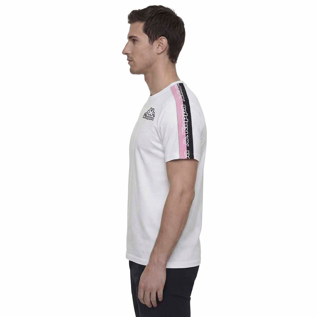 T-Shirt Gramio Blanc Homme main