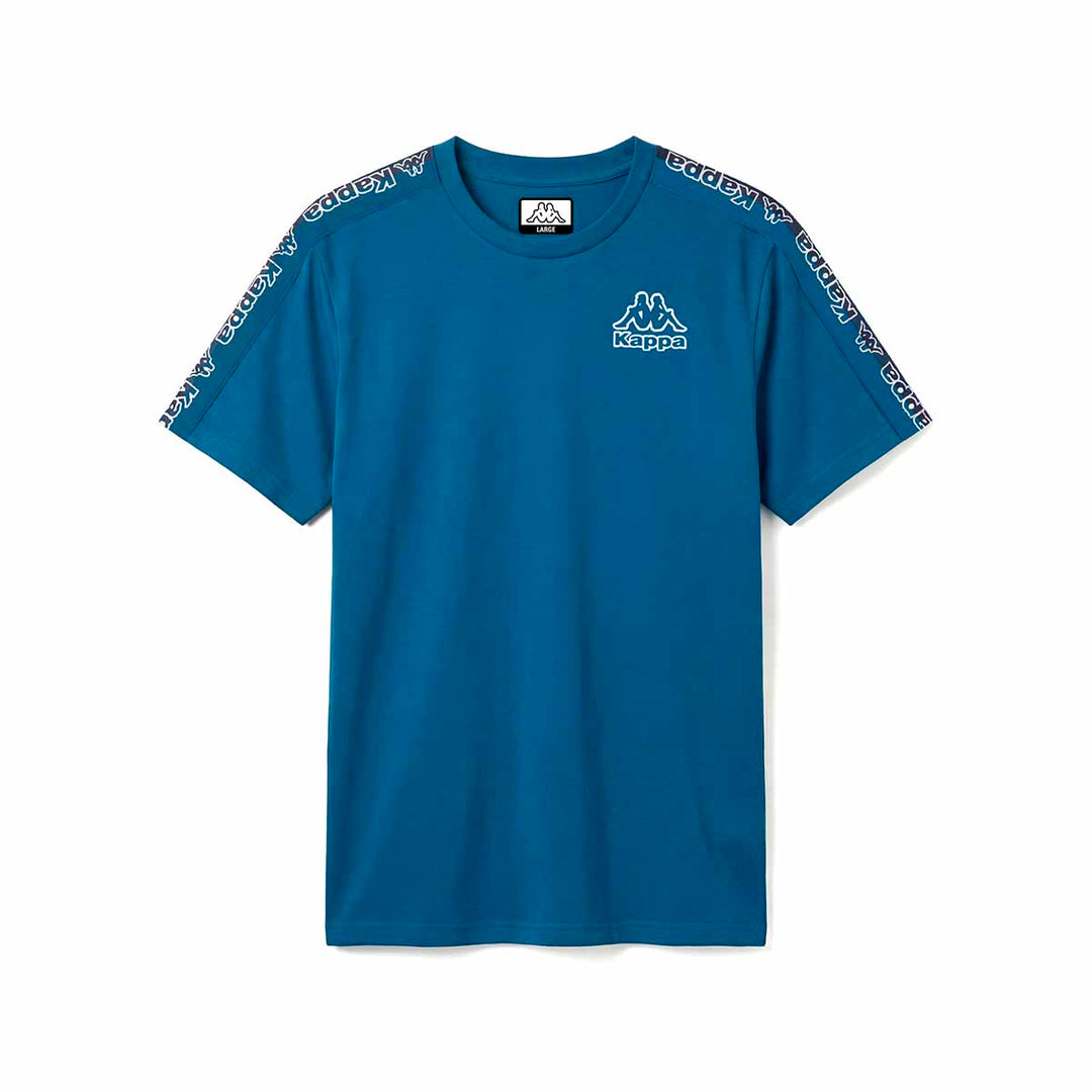 T-Shirt Gramio Bleu Homme main