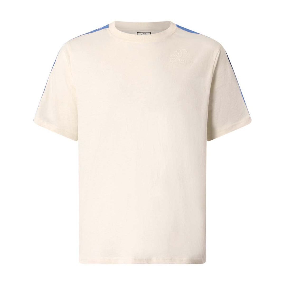 T-Shirt Tape Gramio Blanc Homme main