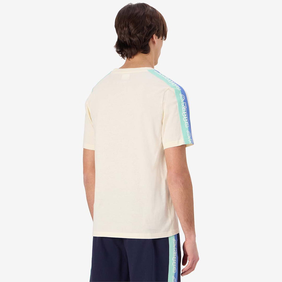 T-Shirt Tape Gramio Blanc Homme main