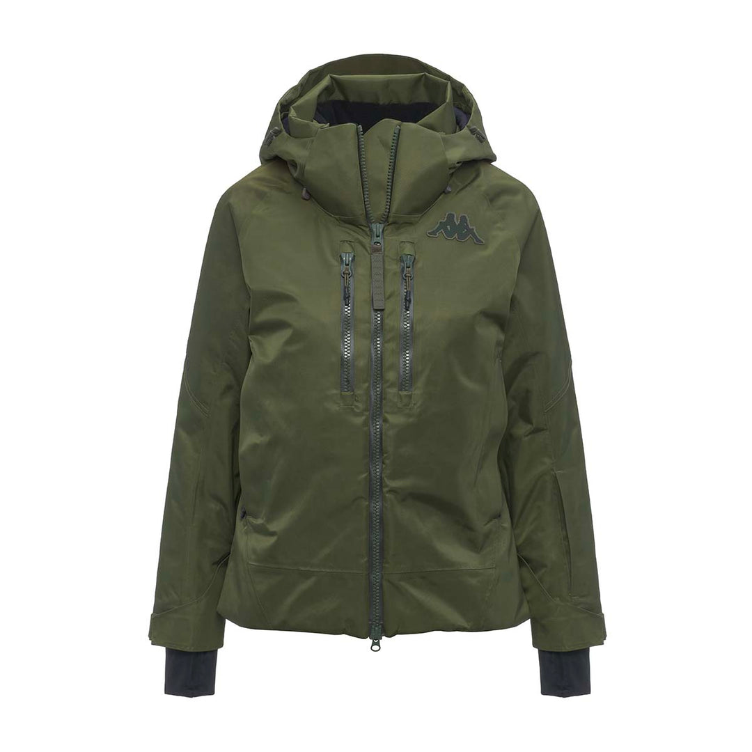 Manteau 6Cento 604R Vert Femme main