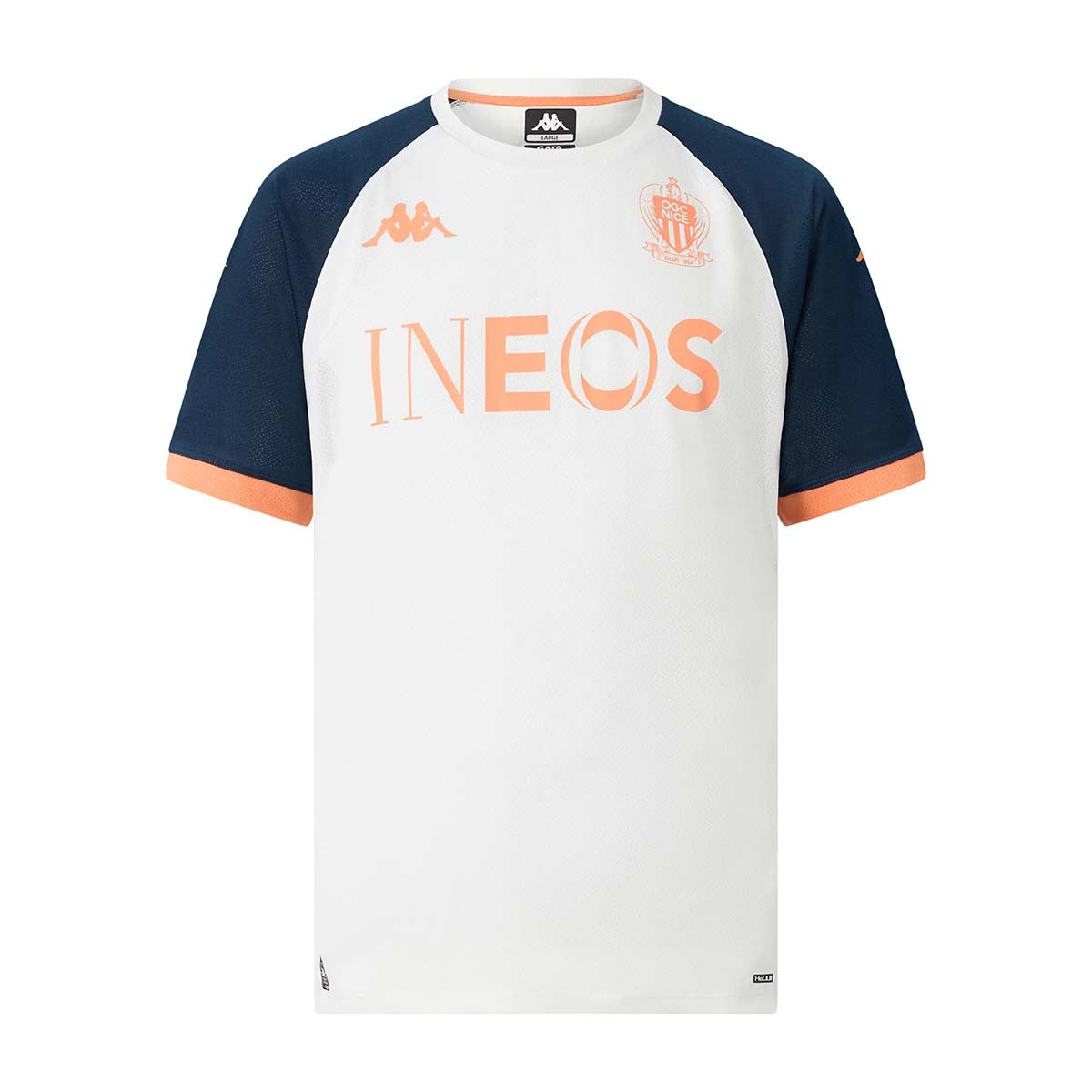 ◆CLUBHAUS◆dynamic range Mock Tee ’25 Maillot Mokiba Pro OGC Nice 25/26 Blanc Homme | Kappa France