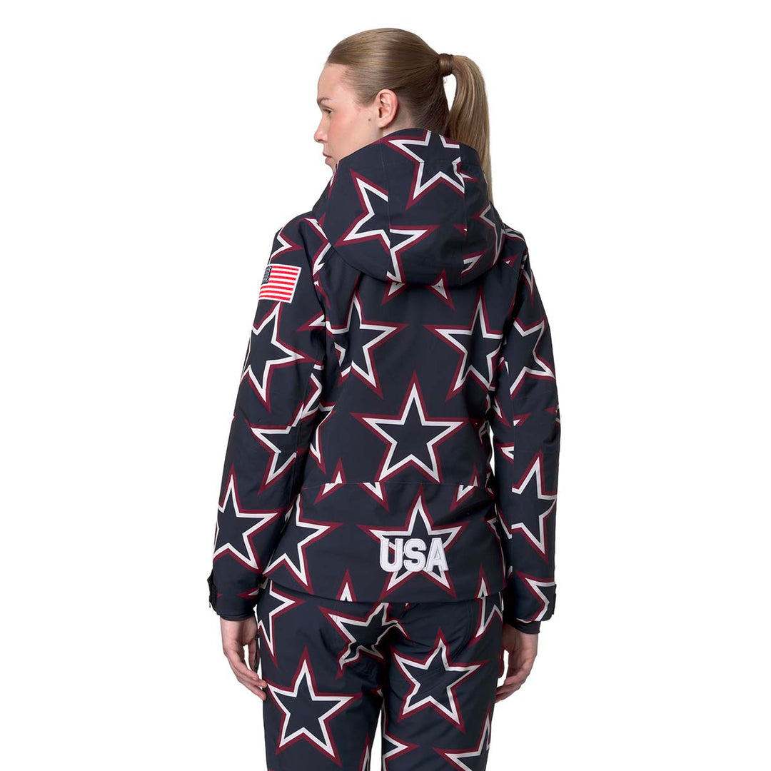 Manteau 8Cento 810G US Ski Team Bleu Femme main