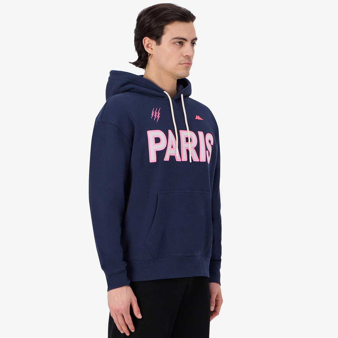 Hoodie Amable Stade Francais Paris 25/26 Bleu Homme main