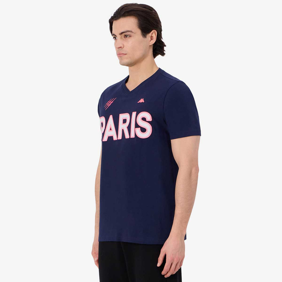 T-Shirt Aude Stade Francais Paris 25/26 Bleu Homme main