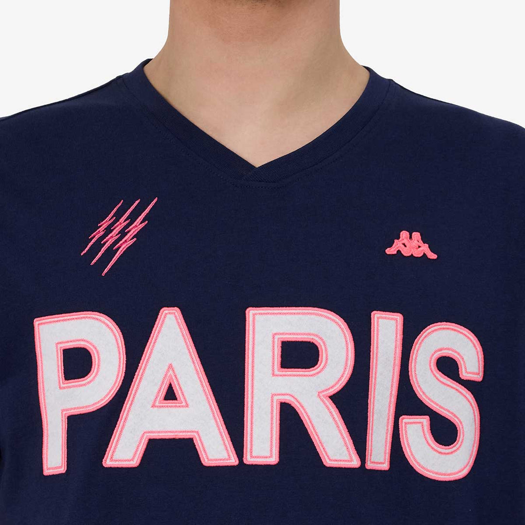 T-Shirt Aude Stade Francais Paris 25/26 Bleu Homme main