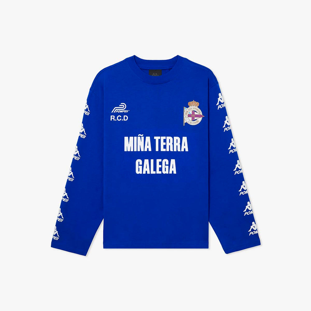Sweatshirt Authentic Valer Pompeii X Deportivo Bleu Unisexe 02