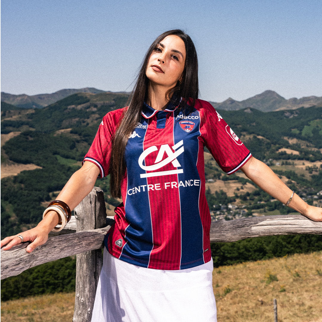 Maillot Kombat Home Clermont Foot 63 26/27 Rouge Homme main