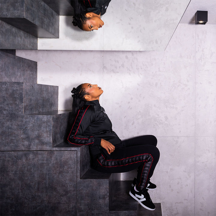 Pantalon 222 Banda Wrastoria Noir Femme 1