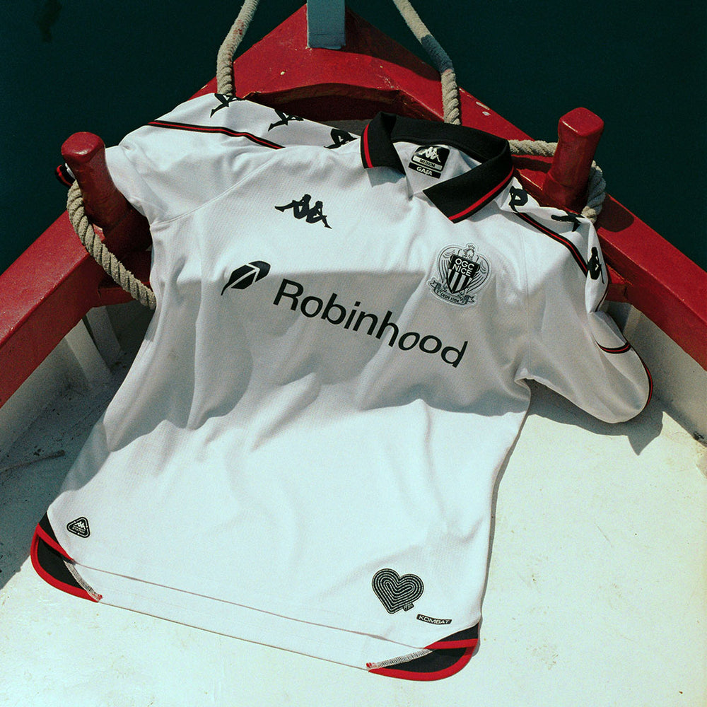 Maillot Kombat Away OGC Nice 26/27 Blanc Enfant 02
