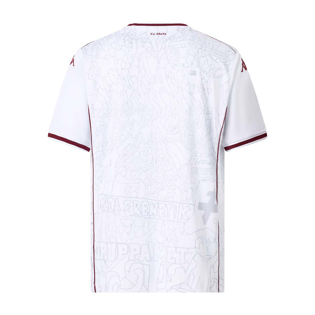 Maillot Kombat Away FC Metz 25/26 Blanc Homme Kappa France