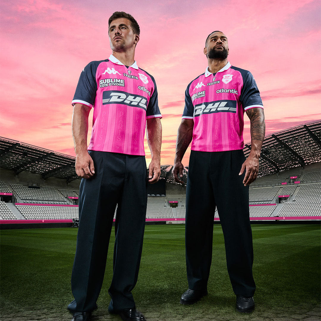 Maillot Kombat Pro Home Stade Français Paris 26/27 Rose Homme main