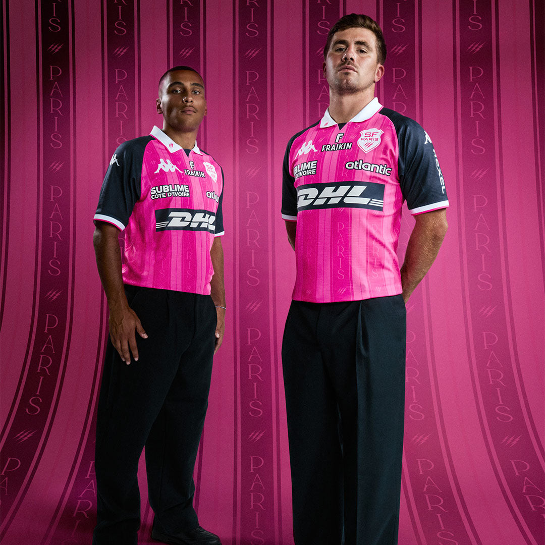 Maillot Kombat Pro Home Stade Français Paris 26/27 Rose Homme main