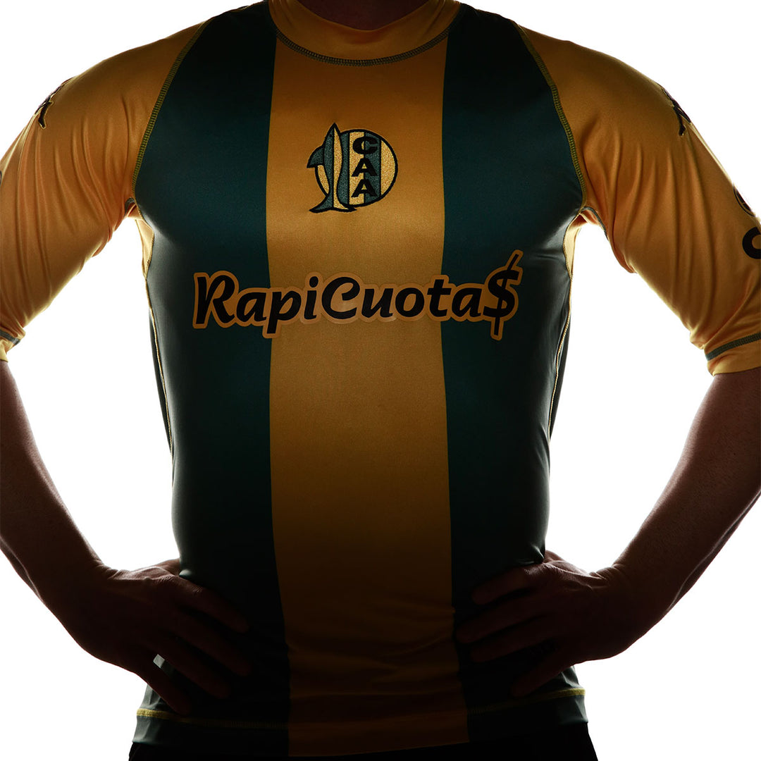 Maillot Kombat XXV Aldosivi 25/26 Jaune Homme main
