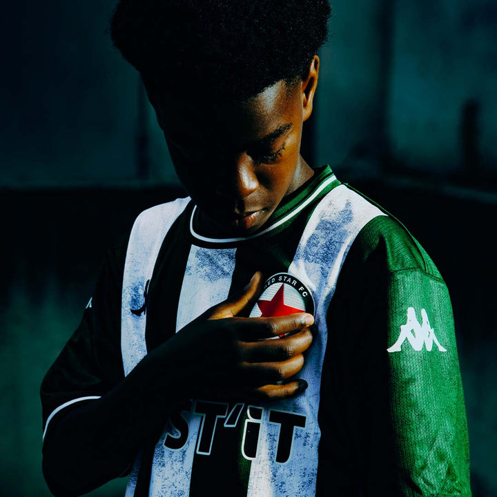 Maillot Kombat Béton Rayé Red Star 25/26 Vert Homme