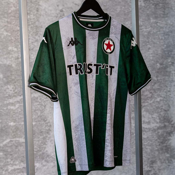 Maillot Kombat Béton Rayé Red Star 25/26 Vert Homme