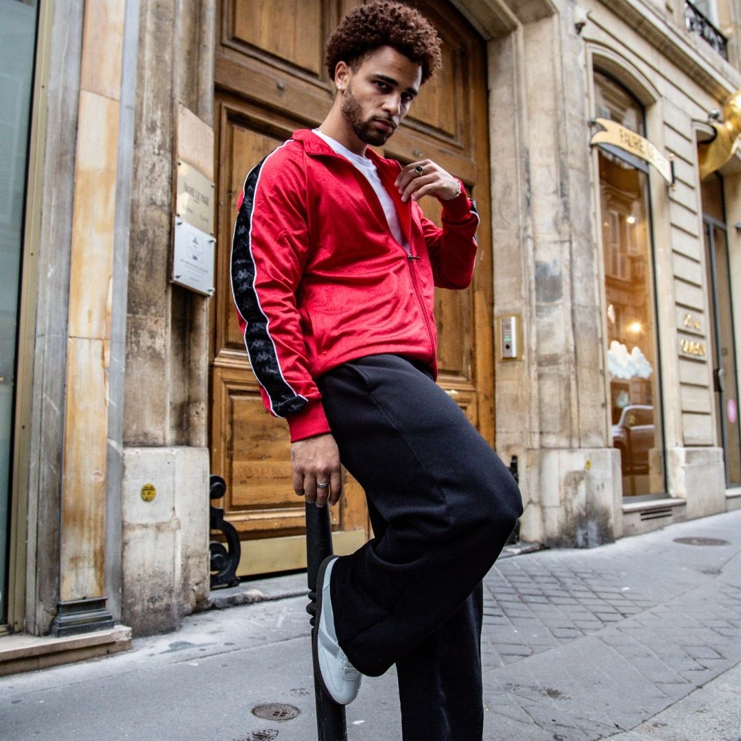 Veste 222 Banda Anniston Slim Rouge Homme main