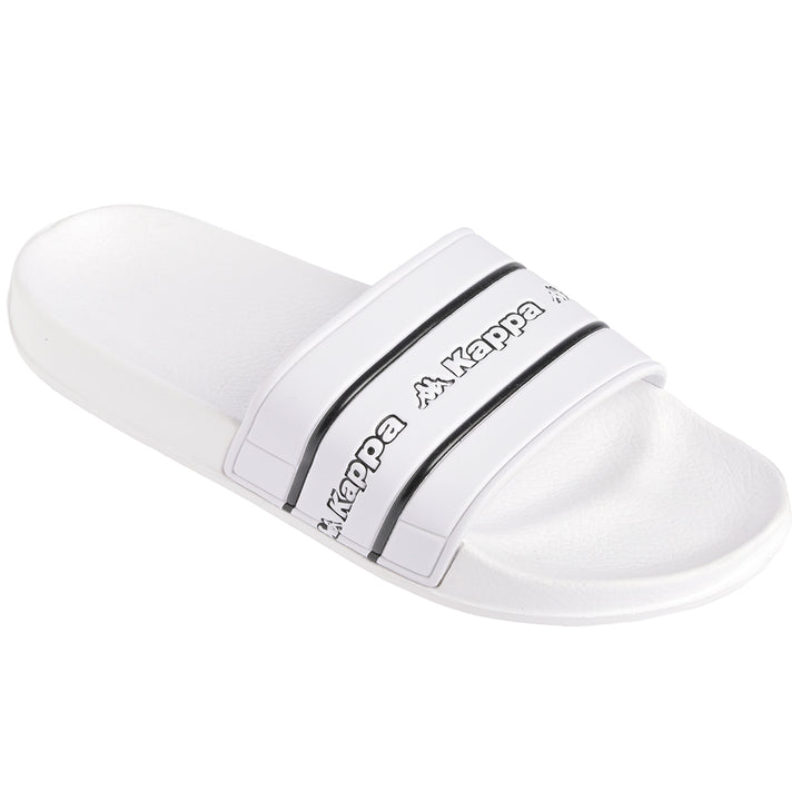 Tongs Matese Logo blanc unisexe - Image 1