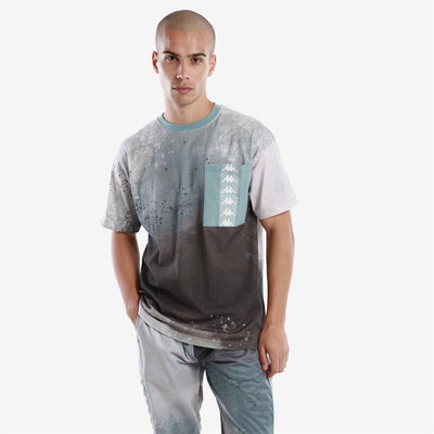 T-shirt unisexe Fapo Print Authentic Bleu