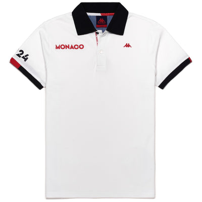 Polo homme Herve Robe di Kappa - As Monaco 2023 Blanc