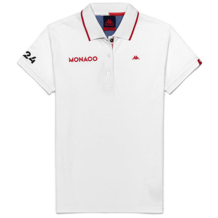 Polo femme Lou Robe di Kappa - As Monaco 2023 Blanc
