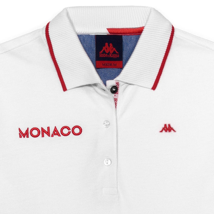 Polo femme Lou Robe di Kappa - As Monaco 2023 Blanc